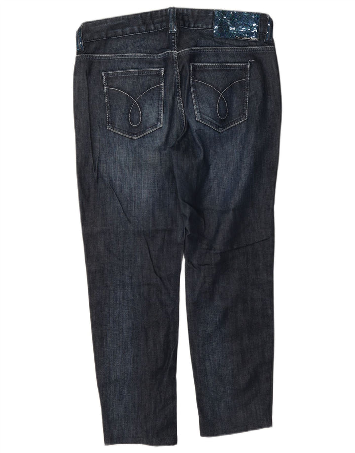 Calvin Klein Womens Cropped Jeans W29 L24 Navy Blue Cotton
