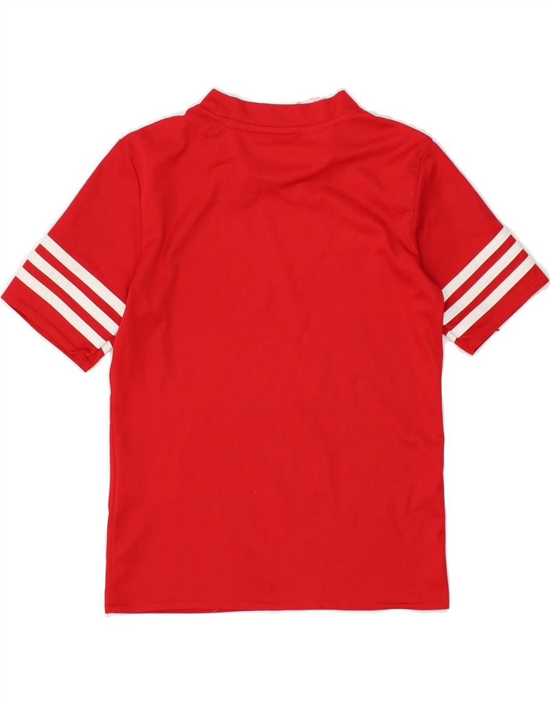 ADIDAS Boys Climalite Graphic T-Shirt Top 7-8 Years Small Red Polyester | Vintage Adidas | Thrift | Second-Hand Adidas | Used Clothing | Messina Hembry 