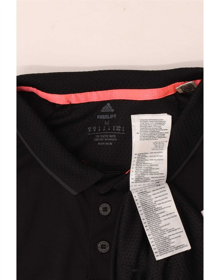 Adidas Mens Regular Fit Polo Shirt Medium Black Polyester