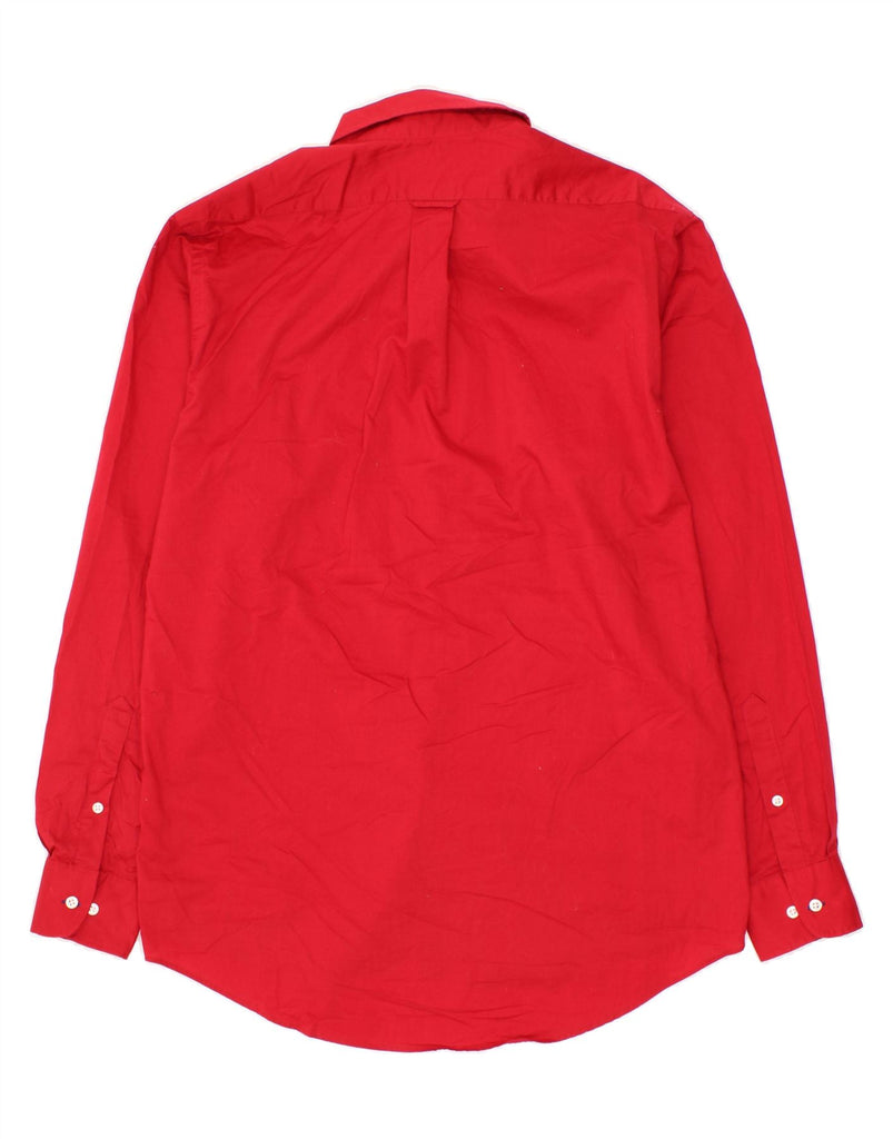 IZOD Mens Stretch Regular Fit Shirt Size 15 1/2 Medium Red Cotton Vintage Izod and Second-Hand Izod from Messina Hembry 