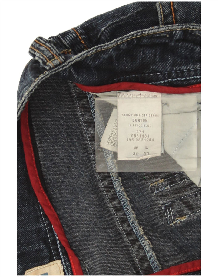 Burton Womens Straight Jeans W32 L30 Navy Blue Cotton