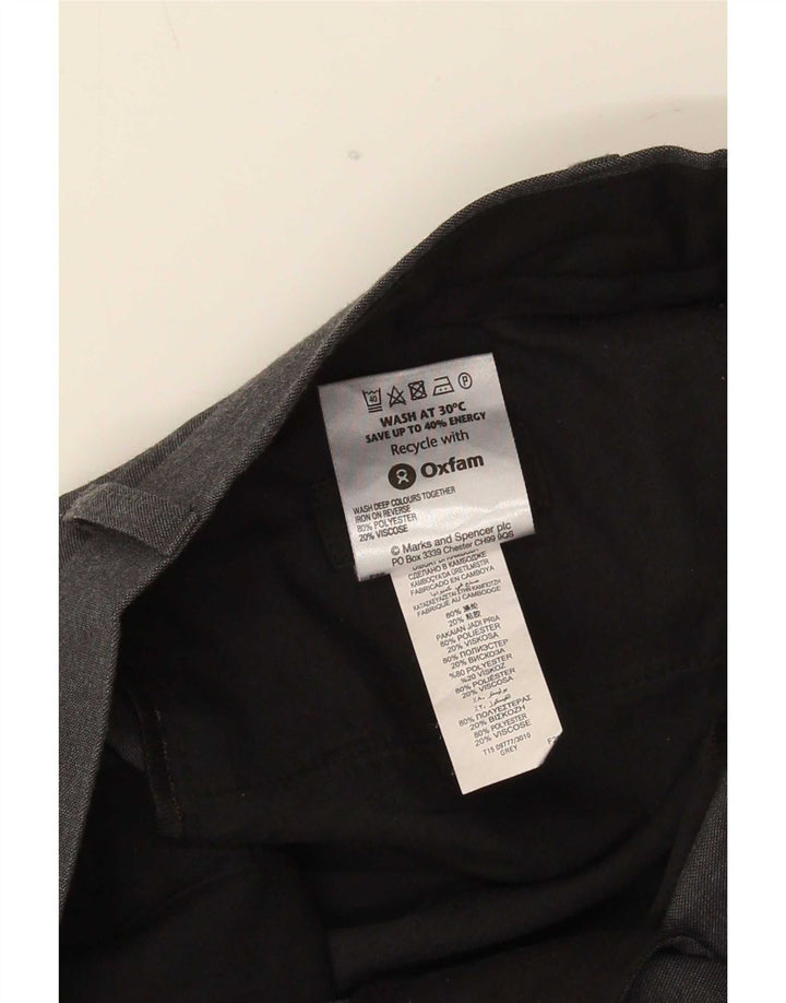 Marks & Spencer Mens Straight Suit Trousers W32 L31 Grey Polyester