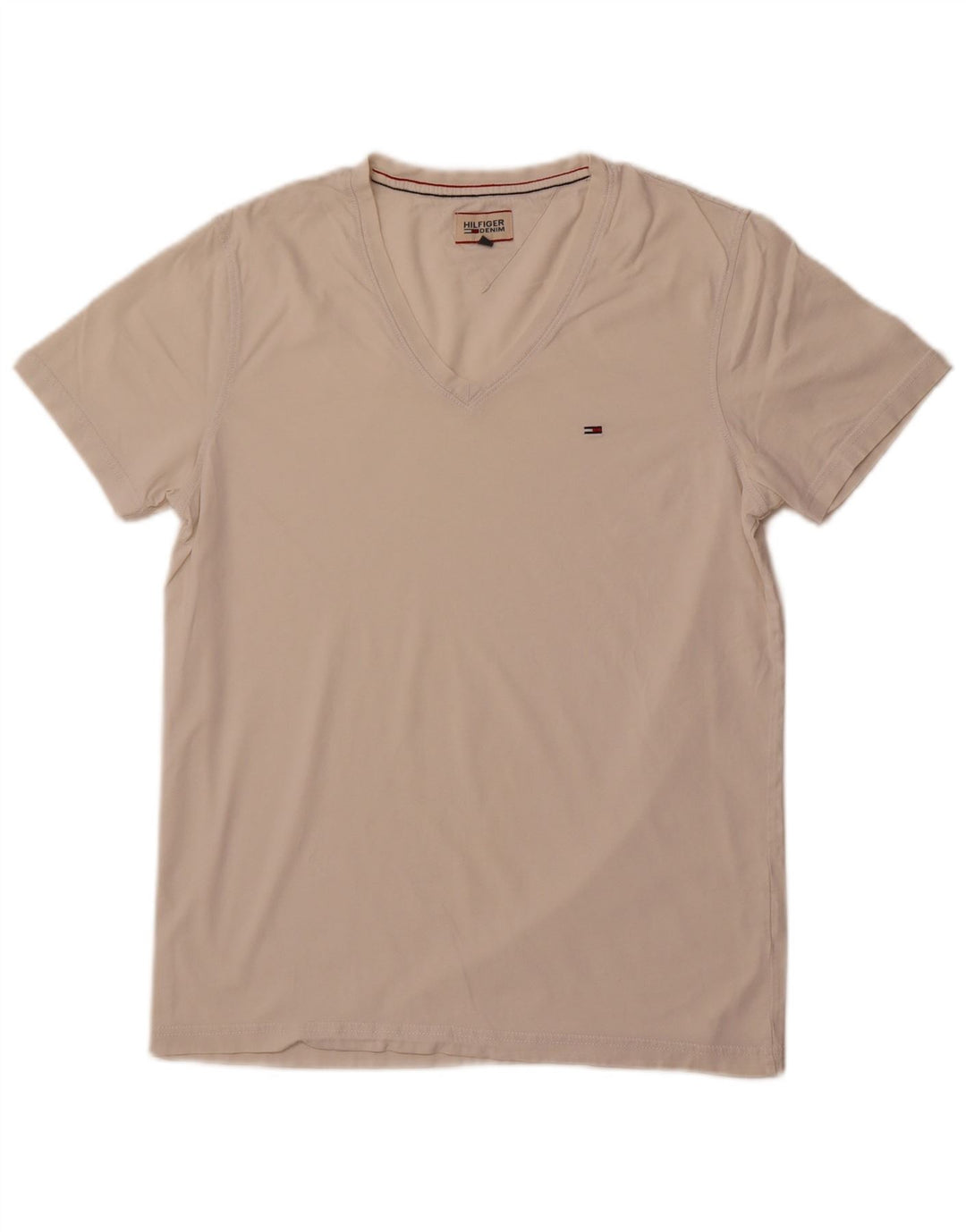 TOMMY HILFIGER Mens T-Shirt Top Large White