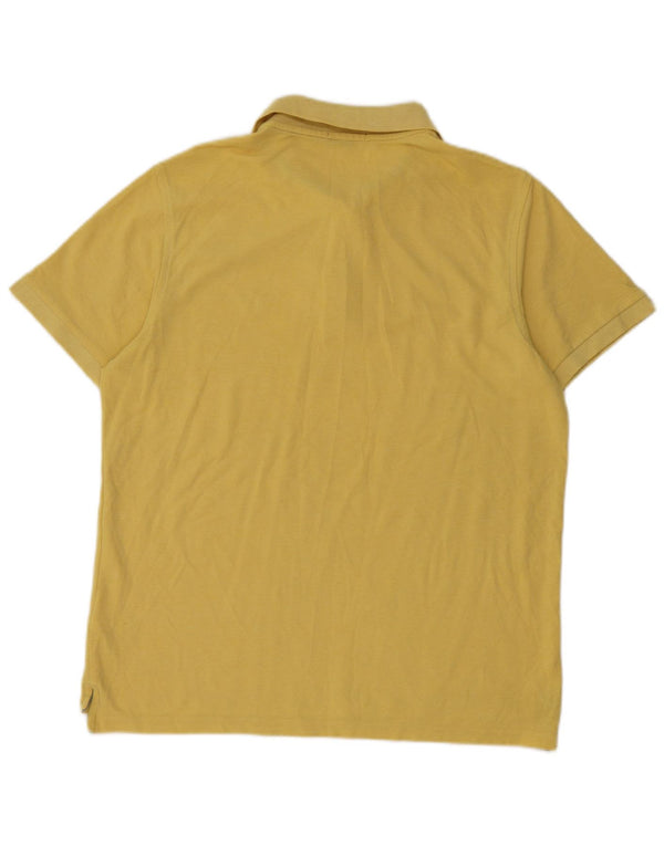 Lyle & Scott Mens Polo Shirt Large Yellow Cotton