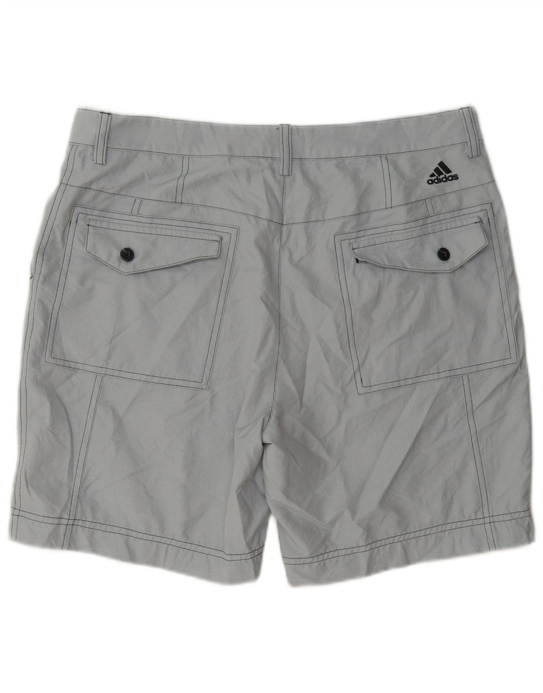 Adidas Mens Chino Shorts W34 Large Grey Polyester