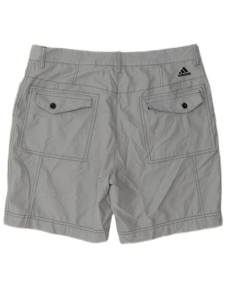 Adidas Mens Chino Shorts W34 Large Grey Polyester