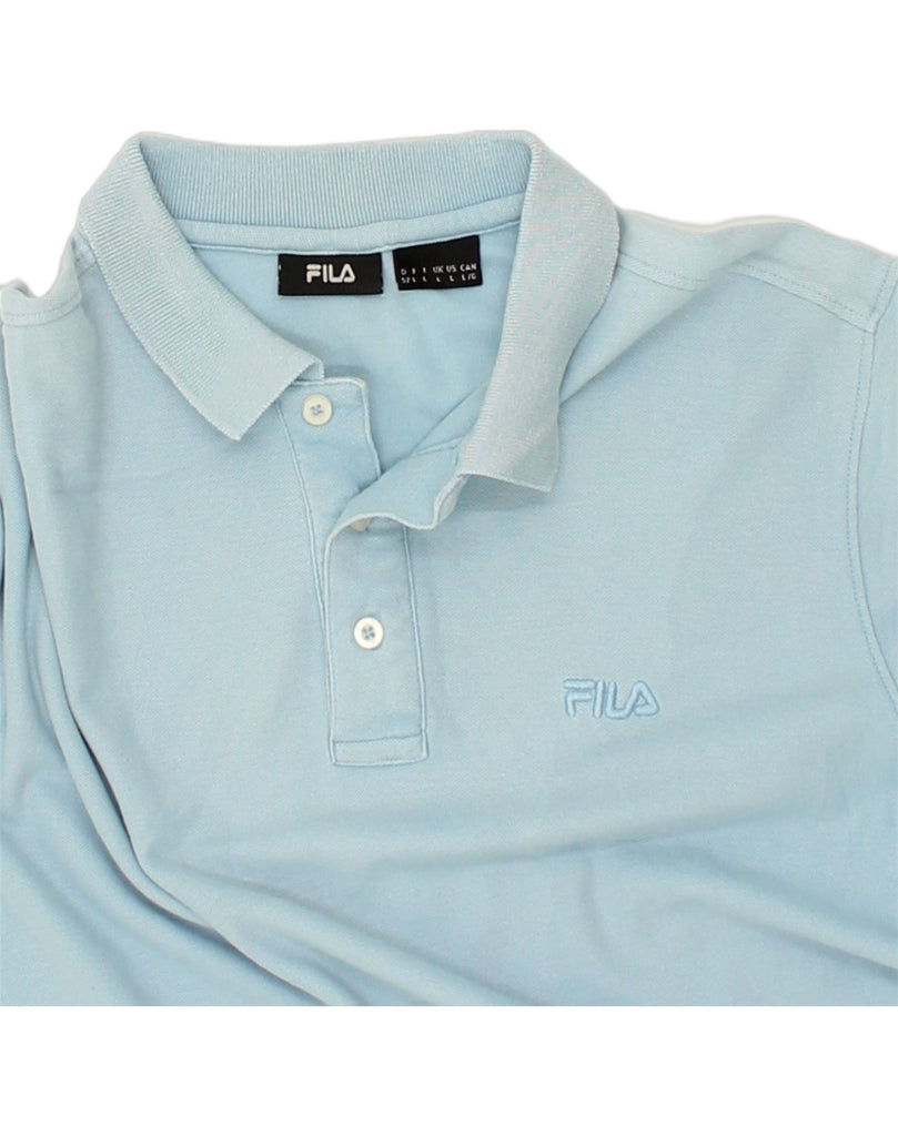 FILA Mens Polo Shirt Large Blue Cotton | Vintage Fila | Thrift | Second-Hand Fila | Used Clothing | Messina Hembry 