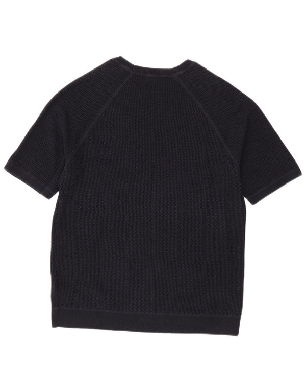 Cos Mens T-Shirt Top Medium Navy Blue Cotton