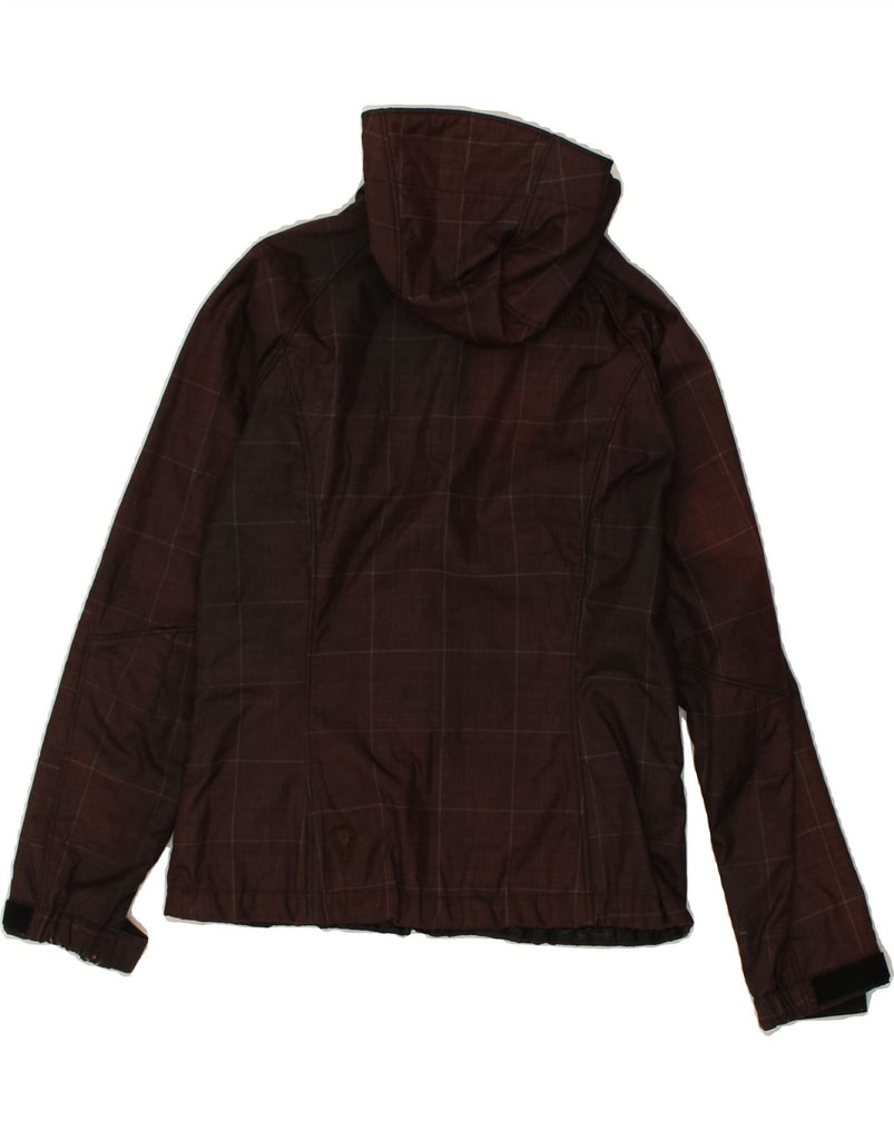 THE NORTH FACE Womens Hooded Windbreaker Jacket UK 6 XS Maroon Check Nylon Vintage The North Face and Second-Hand The North Face from Messina Hembry 