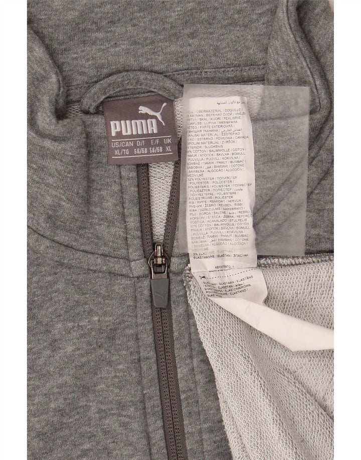 Puma Mens Graphic Tracksuit Top Jacket XL Grey Cotton