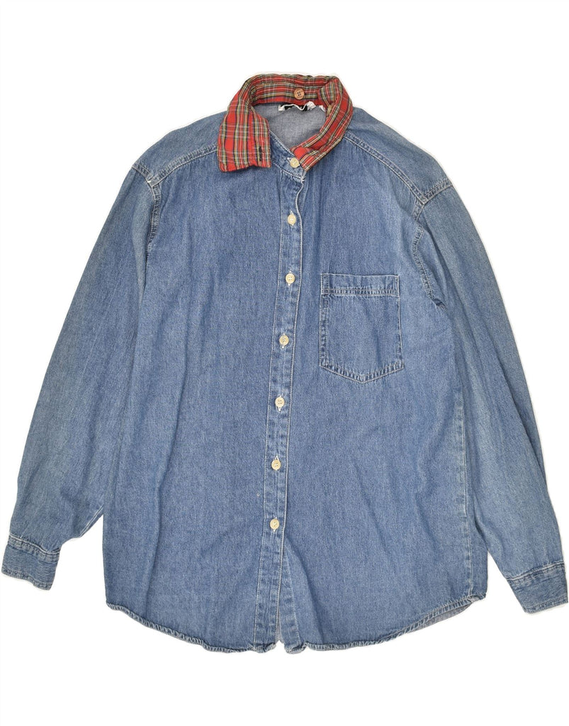 VINTAGE Mens Denim Shirt Small Blue Cotton | Vintage Vintage | Thrift | Second-Hand Vintage | Used Clothing | Messina Hembry 