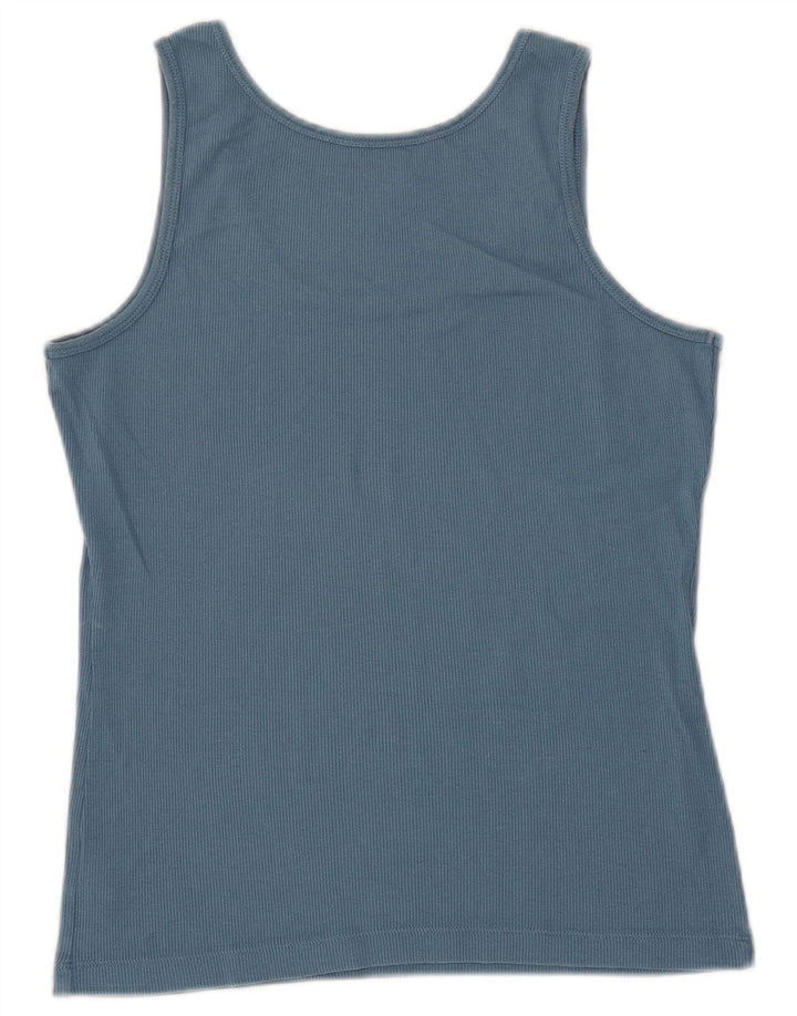 Tommy Hilfiger Womens Vest Top UK 14 Large Blue Cotton