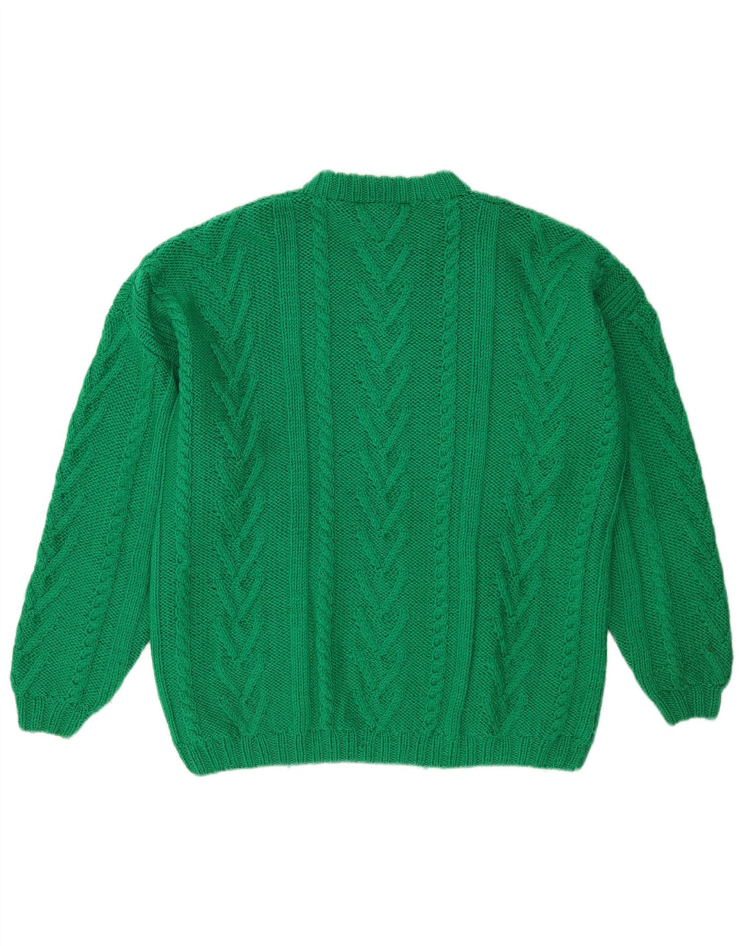 Vintage Mens Crew Neck Jumper Sweater Large Green