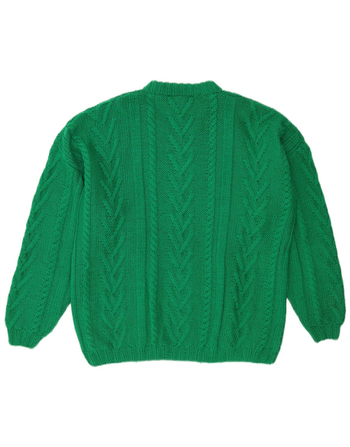 Vintage Mens Crew Neck Jumper Sweater Large Green