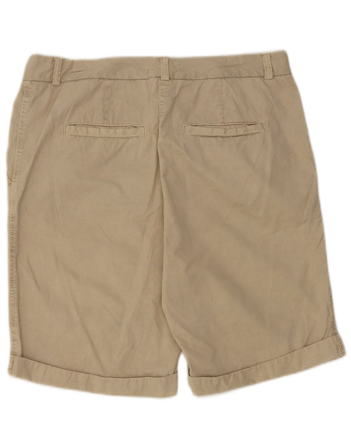 Marks & Spencer Womens Chino Shorts UK 12 Medium W32  Beige Cotton
