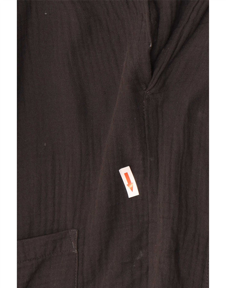 Zara Womens 3/4 Sleeve Oversized Blouse Top UK 12 Medium Black