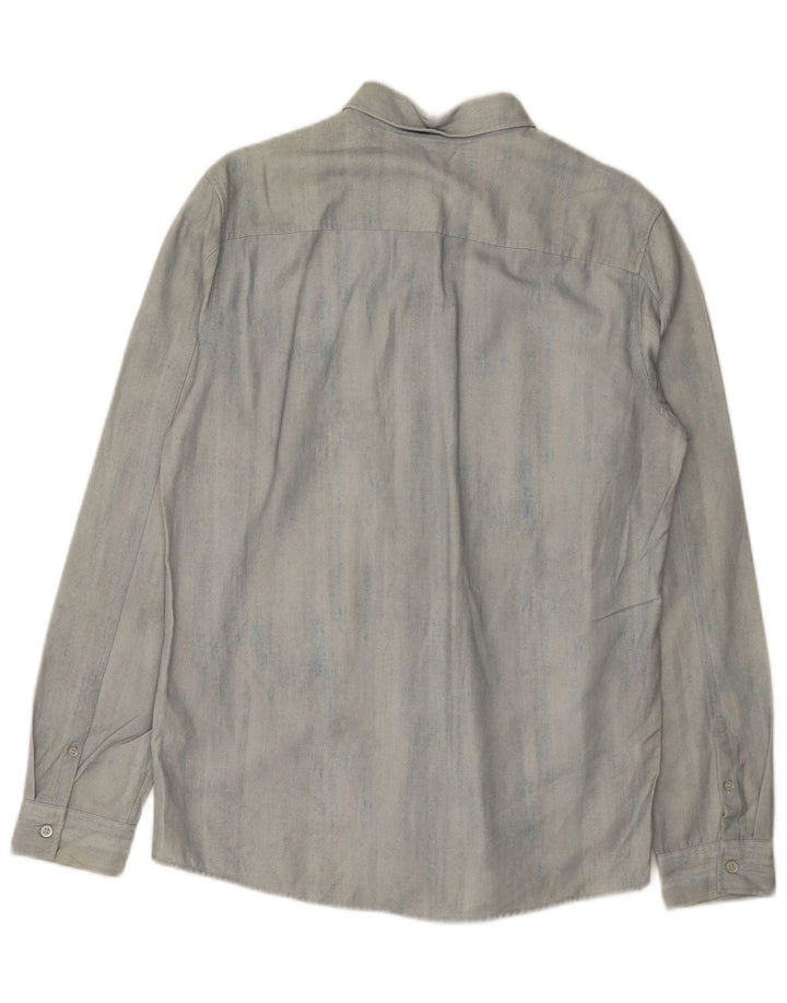 Cos Mens Denim Shirt Small Blue Lyocell