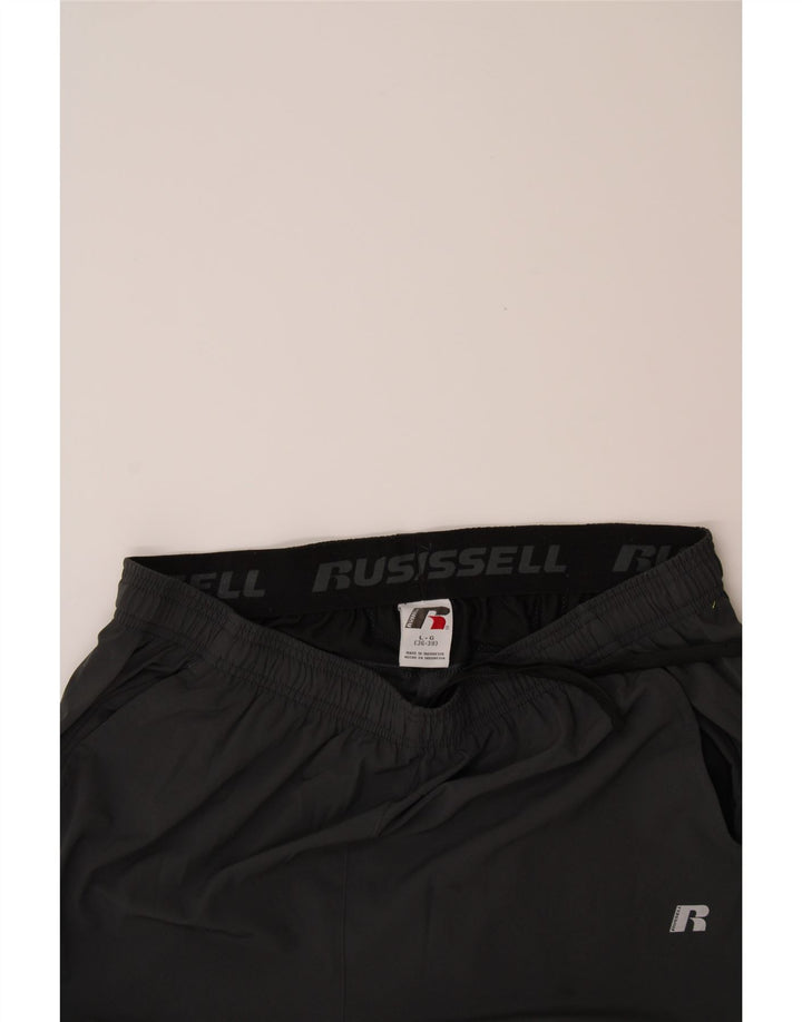 RUSSELL ATHLETIC Mens Tracksuit Trousers Large  Grey Colourblock Polyester Vintage Russell Athletic and Second-Hand Russell Athletic from Messina Hembry 