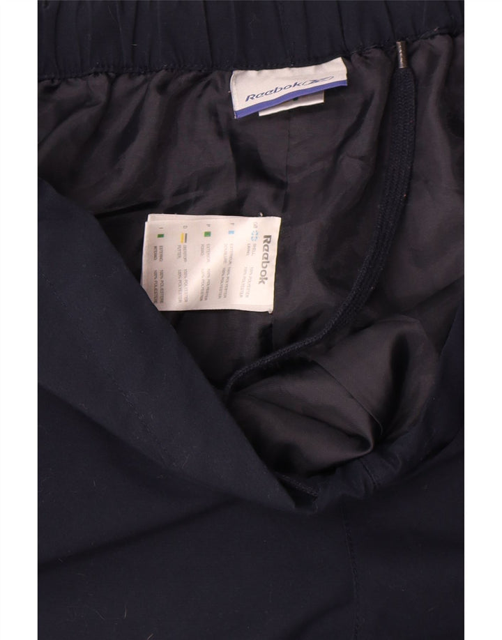 Reebok Womens Capri Tracksuit Trousers UK 12 Medium Navy Blue Polyester