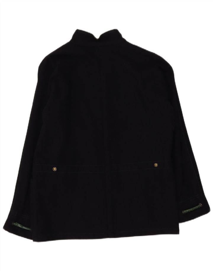 Vintage Womens Utility Jacket UK 16 Large Navy Blue