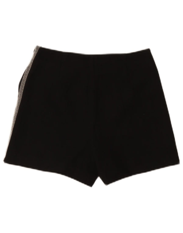 Zara Womens High Rise Hot Pants XS W24 Black Polyester
