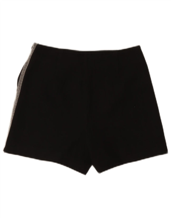 Zara Womens High Rise Hot Pants XS W24 Black Polyester