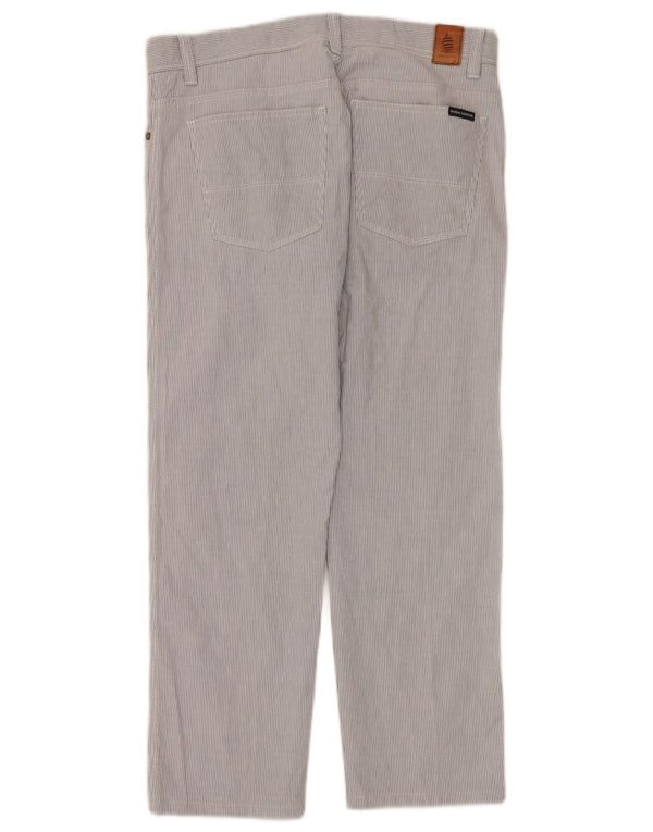 Marina Yachting Womens Straight Cropped Trousers W32 L26 Grey Pinstripe