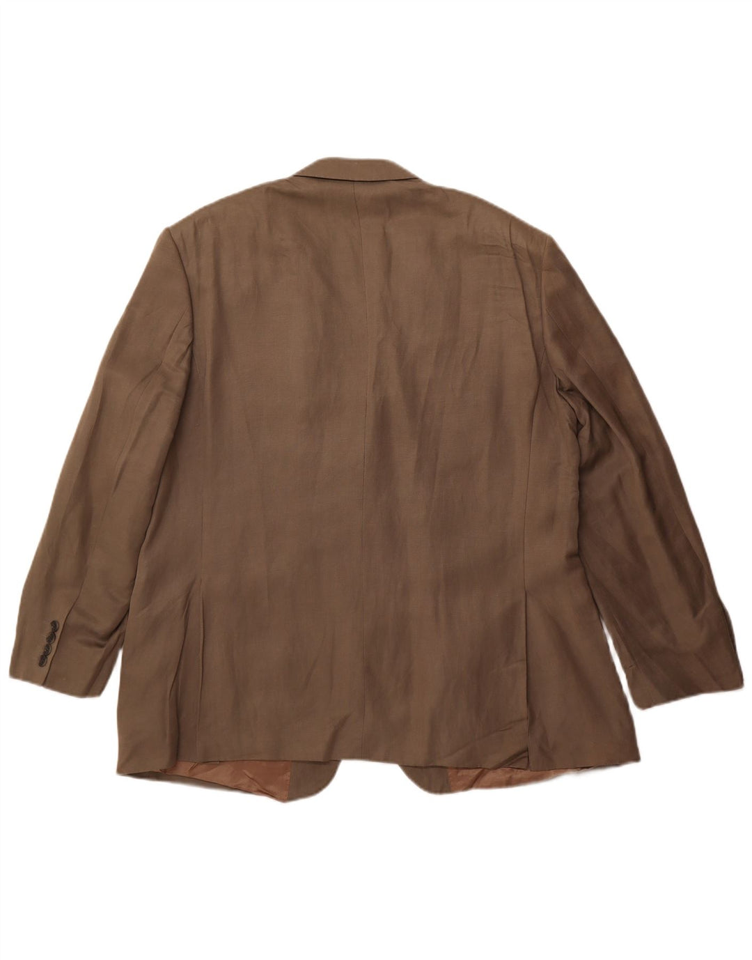 Marks & Spencer Mens 2 Button Blazer Jacket UK 38 Medium Khaki Silk