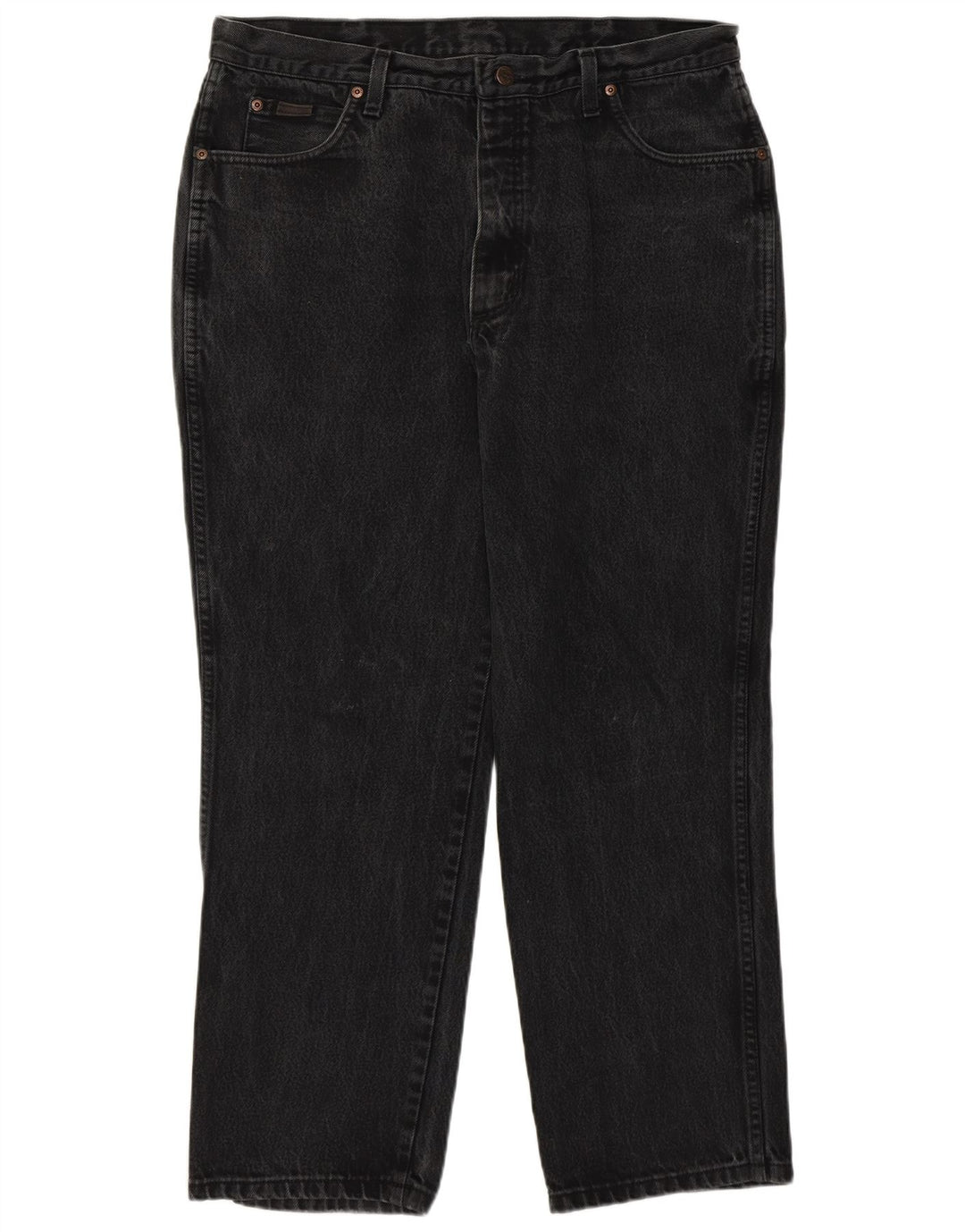 Wrangler Mens Straight Jeans W38 L30 Grey Cotton