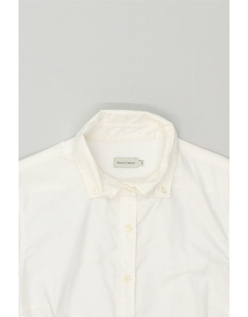 HENRY COTTONS Womens Shirt IT 42 Medium White Cotton | Vintage Henry Cottons | Thrift | Second-Hand Henry Cottons | Used Clothing | Messina Hembry 