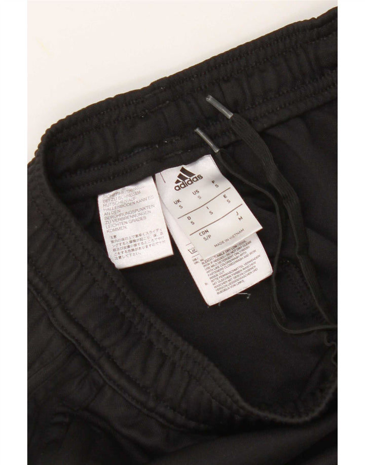 Adidas Mens Graphic Tracksuit Trousers Small Black Polyester