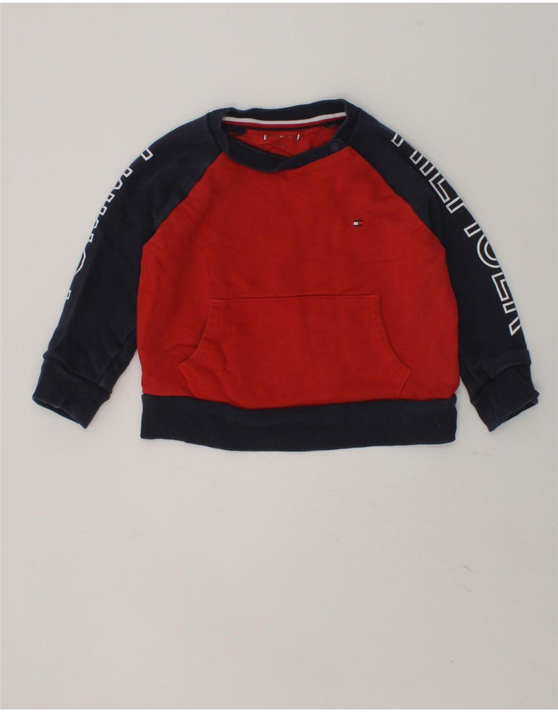 TOMMY HILFIGER Baby Boys Graphic Full Tracksuit 9-12 Months Red Cotton | Vintage Tommy Hilfiger | Thrift | Second-Hand Tommy Hilfiger | Used Clothing | Messina Hembry 