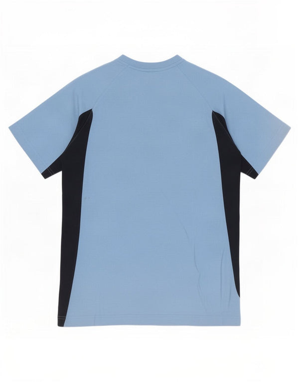 Adidas Boys T-Shirt Top 15-16 Years Blue Colourblock Cotton