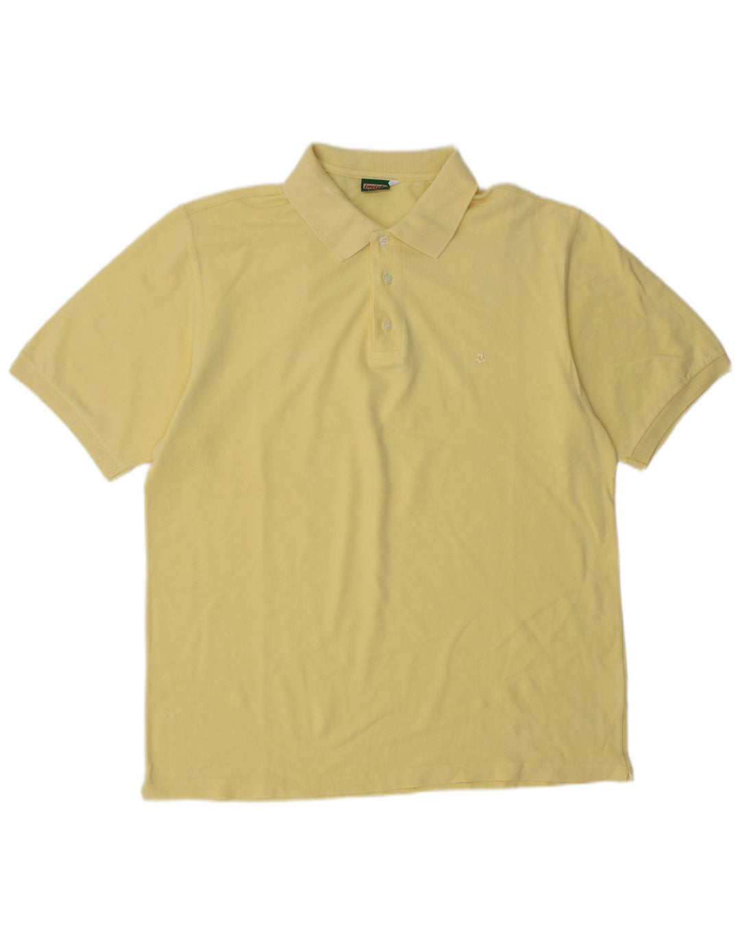 Invicta Mens Polo Shirt Large Yellow Cotton