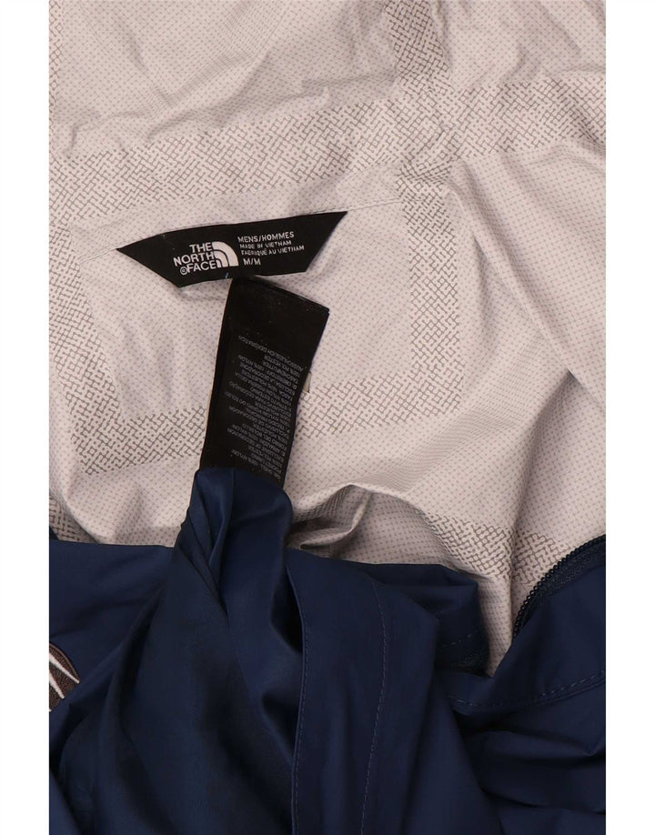 The North Face Mens Hooded Rain Jacket UK 38 Medium Navy Blue Nylon