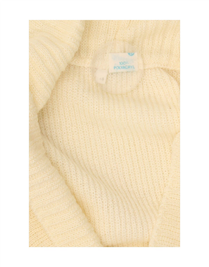 Creation Womens Oversized Cardigan Sweater IT 40 Small Off White Acrylic