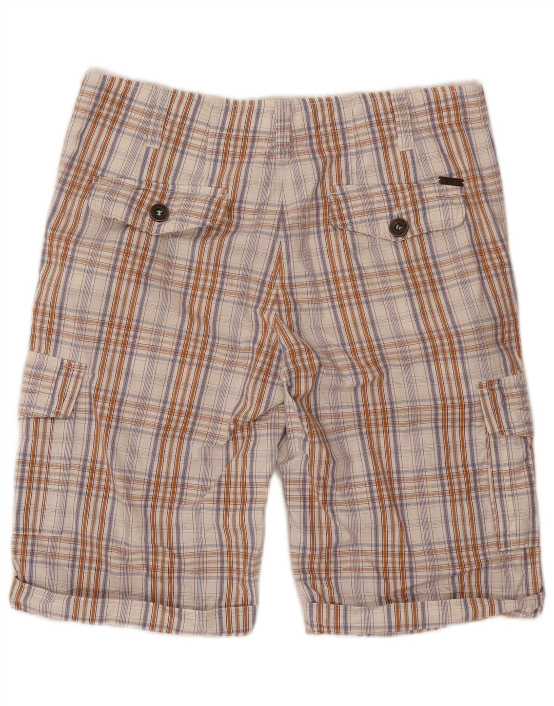 Just Cavalli Mens Cargo Shorts W36 Large Beige Check