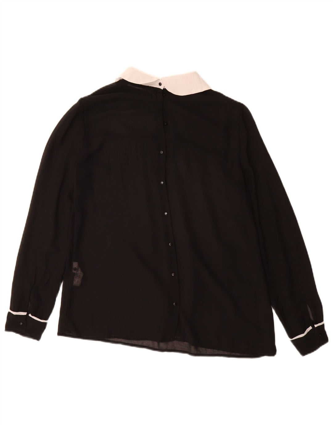 Zara Womens Shirt Blouse UK 10 Small Black Polyester