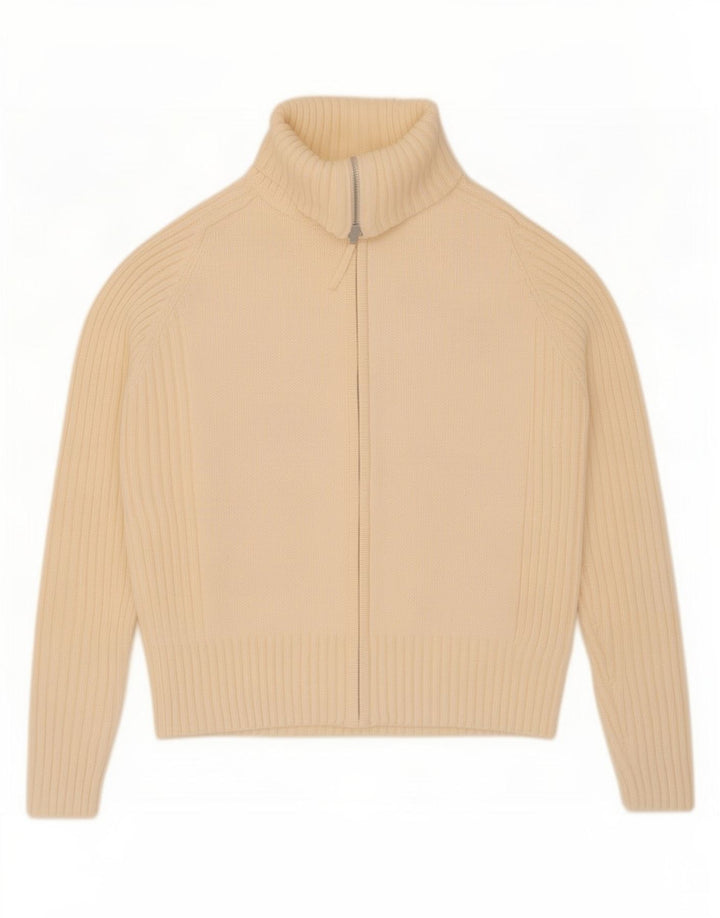 Marks & Spencer Womens Full Zip Cardigan Sweater UK 16 Large Off White