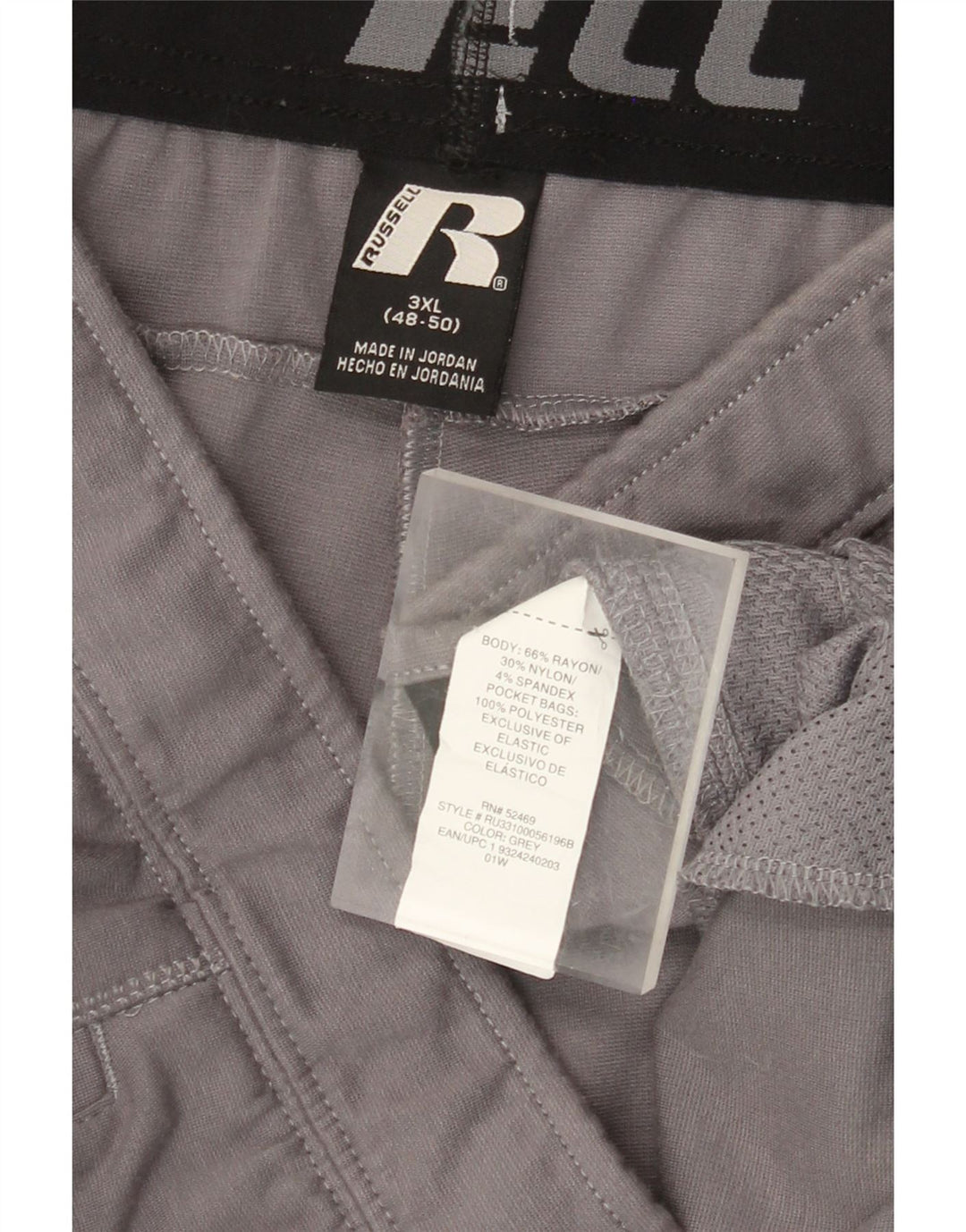 RUSSELL ATHLETIC Mens Tracksuit Trousers 3XL Grey Rayon