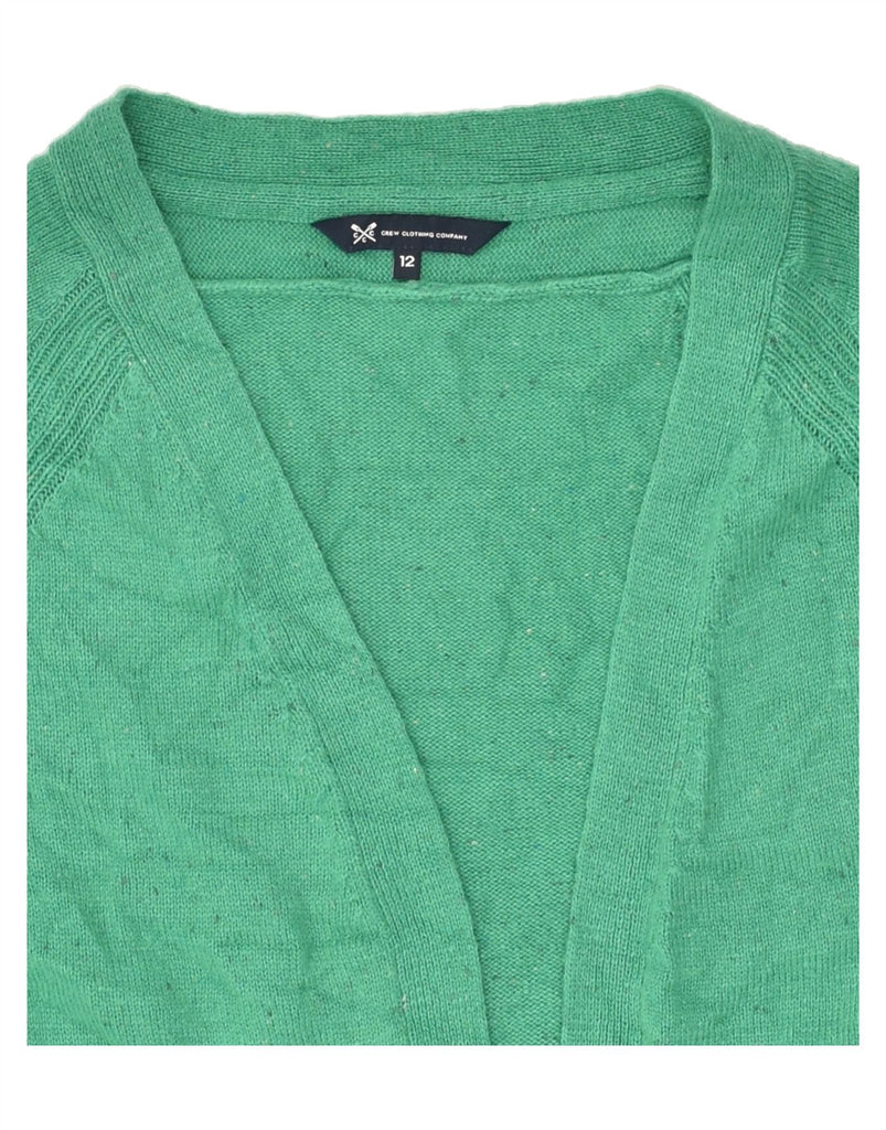 CREW CLOTHING Womens Cardigan Sweater US 12 Large Green Flecked Acrylic | Vintage Crew Clothing | Thrift | Second-Hand Crew Clothing | Used Clothing | Messina Hembry 