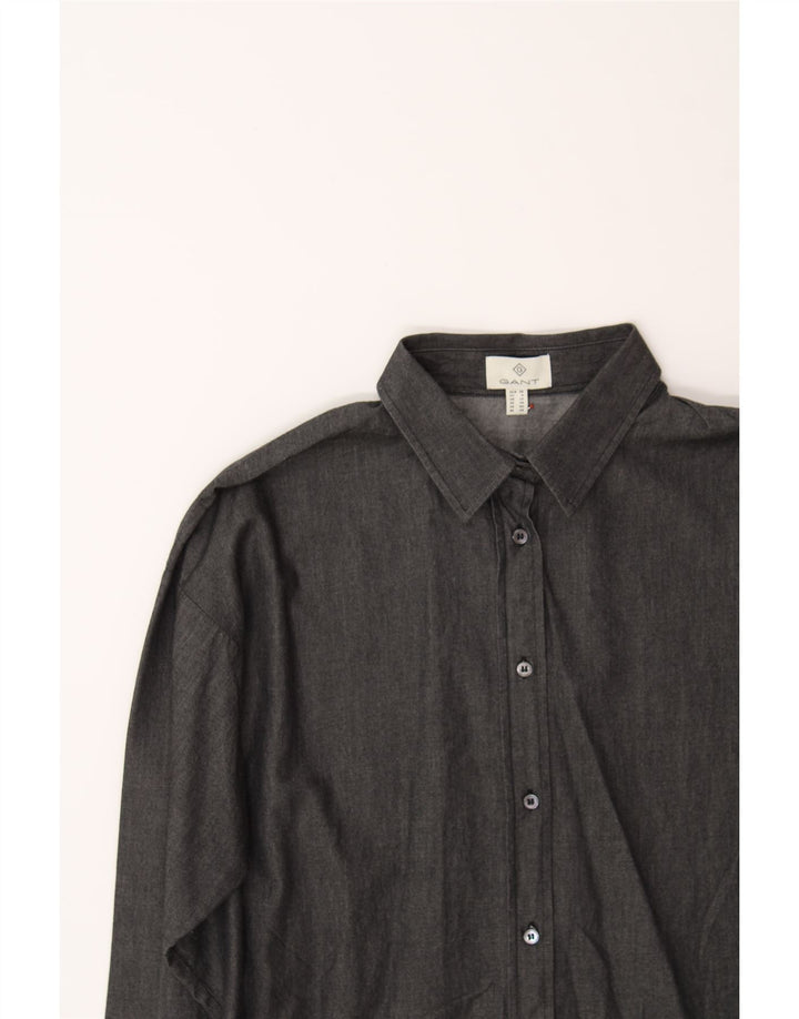 GANT Womens Shirt UK 12 Medium Grey Cotton Vintage Gant and Second-Hand Gant from Messina Hembry 