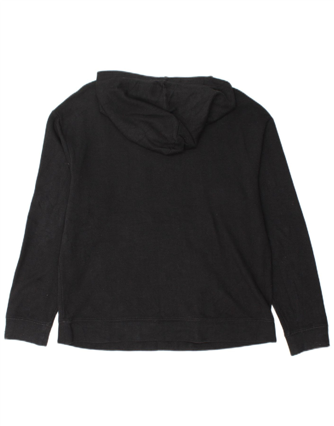 MASSIMO DUTTI Womens Hoodie Jumper UK 14 Medium Black Chevron