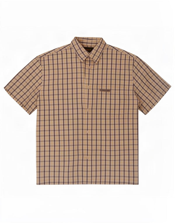 Timberland Mens Short Sleeve Shirt Medium Multicoloured Check Cotton