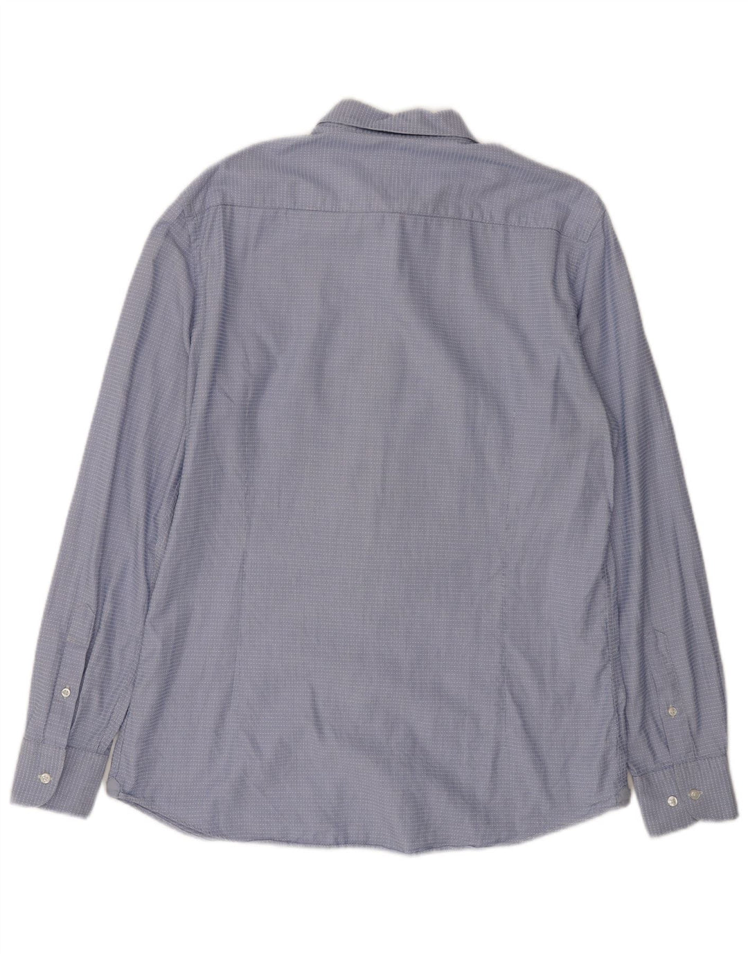 MASSIMO DUTTI Mens Shirt Large Blue Pinstripe Cotton