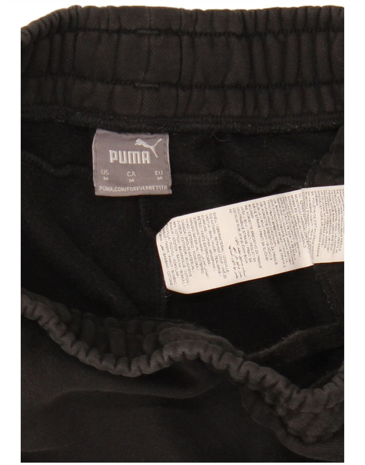 PUMA Mens Tracksuit Trousers Joggers Medium  Black Cotton