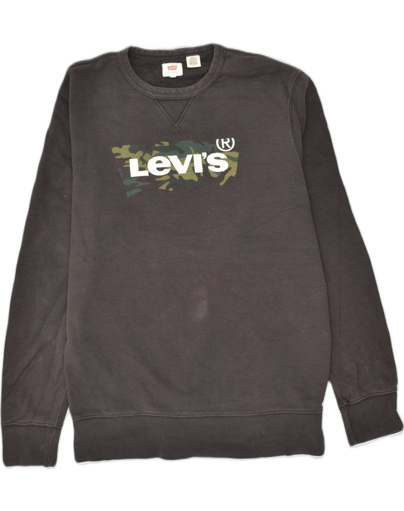 LEVI'S Mens Graphic Sweatshirt Jumper Large Grey Cotton | Vintage Levi's | Thrift | Second-Hand Levi's | Used Clothing | Messina Hembry 