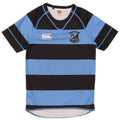 CANTERBURY Mens T-Shirt Top XS Blue Striped Polyester