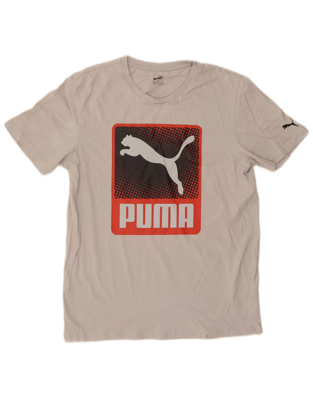 Puma Mens Graphic T-Shirt Top Medium Grey Cotton
