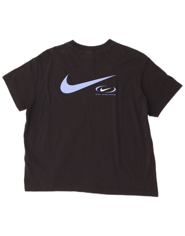 Nike Mens Graphic T-Shirt Top Large Black Cotton